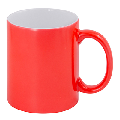 11 oz. Fluorescent Mug - Red